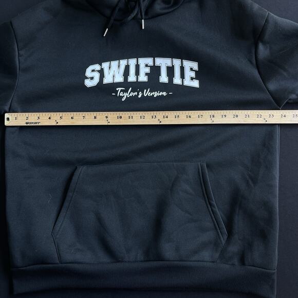 Swiftie Taylors Version Womens Hooded Sweatshirt Large Black Hoodie Music Icon - Picture 6 of 9